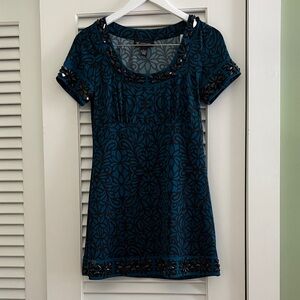 INC International Concepts Teal and Black Tunic